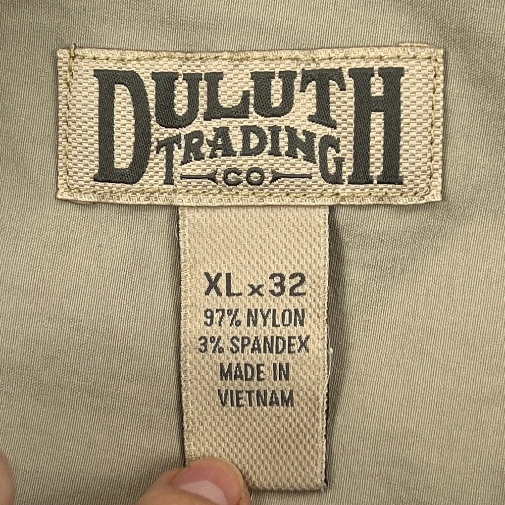 Duluth Pants Men's XLx32 Beige DuluthFlex Dry on the Fly Cargo Straight Gorpcore